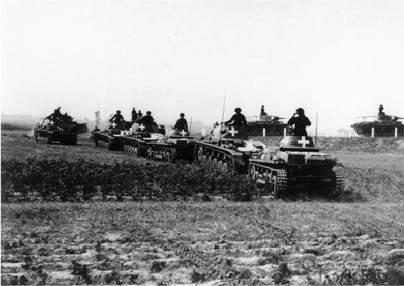 Exército alemão invadindo a Polônia